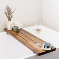 35" Acacia Wood Bath Tray for Freestanding Tubs