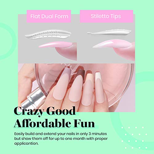 Beetles Poly Extension Gel Nail Kit, 6 Natural Skin Tone 30g gel with Mini Nail Lamp Slip Solution Rhinestone Glitter Nail Art Brush All In One Kit for Nail Manicure Starter Kit Gift for Women