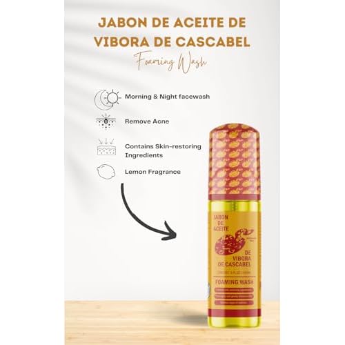 Jab?n De Aceite de Vibora de cascabel (140g) + Foaming Wash Face & body (Jab?n L?quido espumoso Para cara y Cuerpo) 150 ml Ayuda con imperfecciones en la piel ORIGINAL
