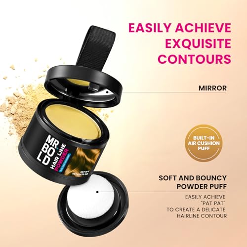 Mr Bold Hairline Powder - Medium Blonde 0.14oz Hair Root Touch Up for Gray & Thin Hair