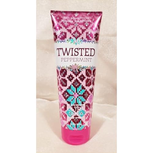 Bath & Body Works TWISTED PEPPERMINT 24 Hour Moisture Ultra Shea Body Cream 8 oz / 226 g