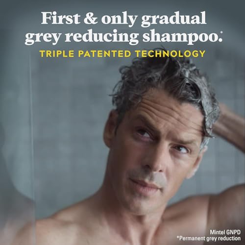 Just for Men SHAMPOO Control GX Grey Reducing for Lighter Shades of Hair,Blonde to Medium Brown,Gradual Hair Color with Keratin,4 Fl Oz (Packaging May Vary),(Pack of 6)