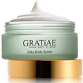 Gratiae Organic Beauty by Nature Silky Body Butter with Shea Butter ? Moisturizing Body Cream, Almond & Vanilla, 5.95 fl oz