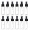 Clear 1oz Mini Travel Spray Bottles (12 Pack) - BPA-Free Plastic, Fine Mist