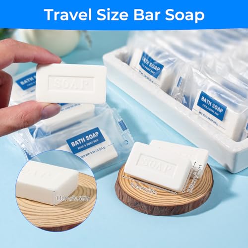 10 Pack Mini Travel Size Bar Soap Bulk,0.88 oz/25 grams Individually Wrapped Small Hotel Soap Bars Toiletries Amenities for Guest,Church,Homeless Gifts,Bathroom