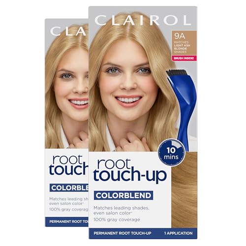 Clairol Root Touch Up Permanent Hair Dye 9A Light Ash Blonde Pack of 2