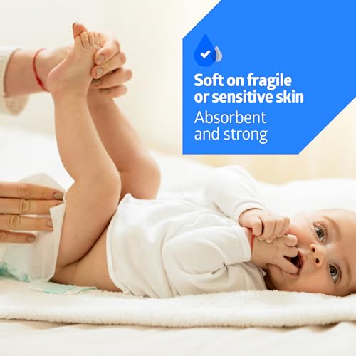 Medline Ultrasoft Dry Baby Wipes 7x13 Inches, 1200 Count Sensitive Skin Cleansing Cloths