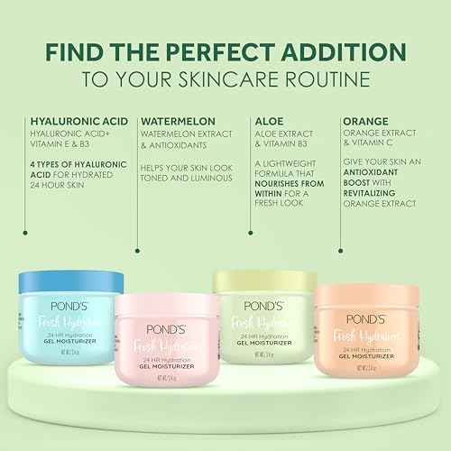 POND'S Aloe Extract & Vitamin B3 Gel Face Moisturizer For Fresh and Luminous Skin, 3.4 oz