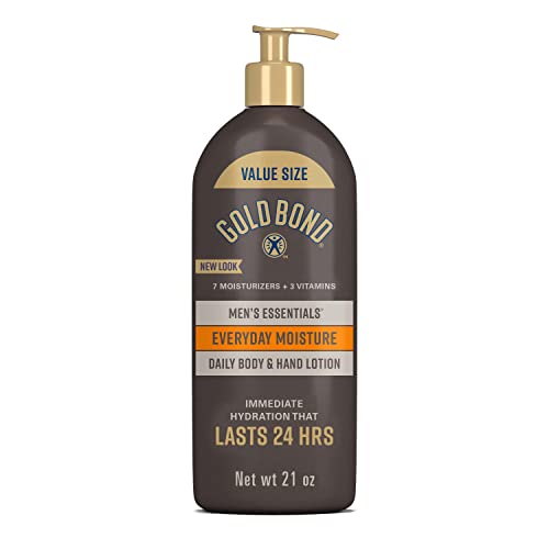 Gold Bond Men's Essentials Everyday Moisture Daily Body & Hand Lotion, 21 oz., With Vitamin C