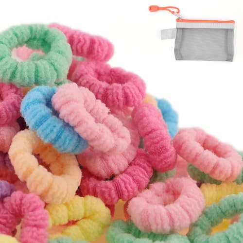 WDGROW Mini Hair Ties for Kids & Adults, No Damage, 200pcs Soft Elastic