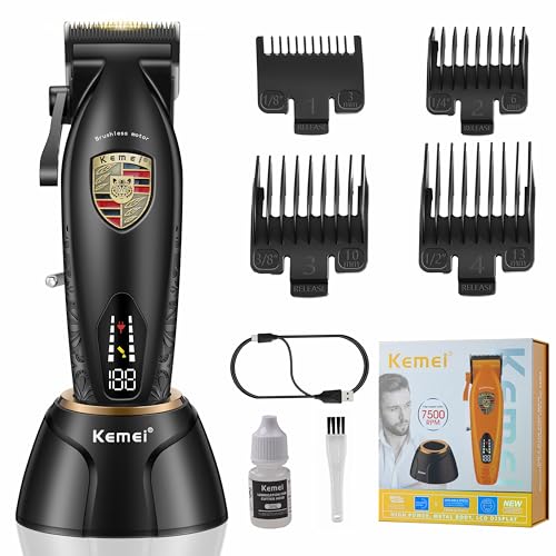 KEMEI KM-2230 Cordless Hair Clipper for Men with Charging Base