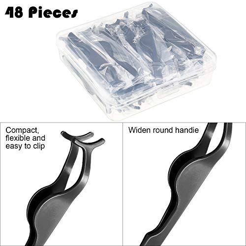 Mudder 48-Piece Eyelash Extension Tweezers Applicator Tool