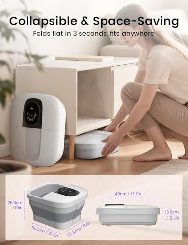 RIKE Collapsible Foot Spa with Heating & Shiatsu Massage