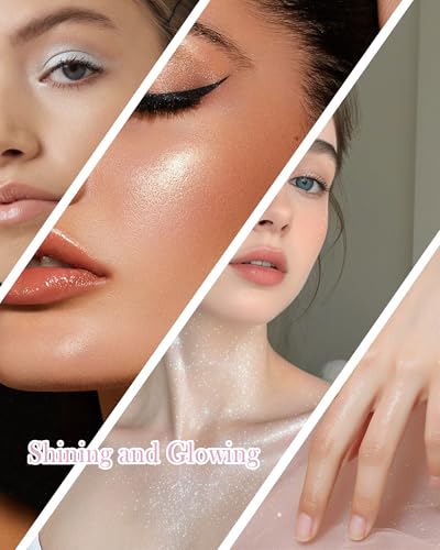 Face Highlighter Powder Palette - Waterproof Shimmer Glow