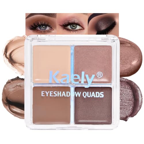 Kaely Cream Eyeshadow Quad - Nude Brown Matte Shimmer Palette