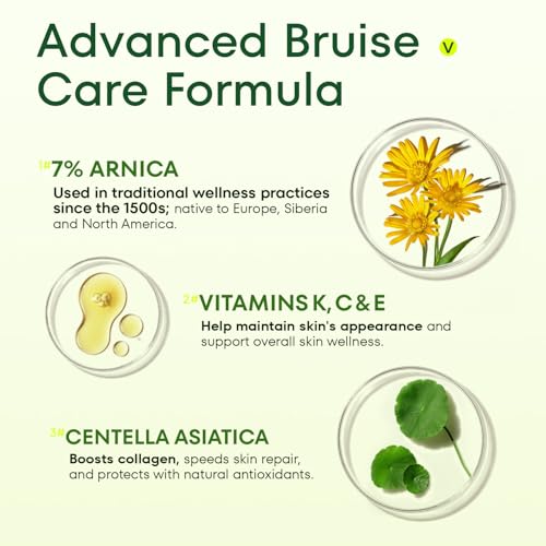 Arnica Cream for Bruising and Swelling: Extra Strength Arnica Bruise Cream with Vitamins K C E for Seniors Aged 55 and Above - Fast Healing Formula Ideal for Thin Skin 3.5 oz