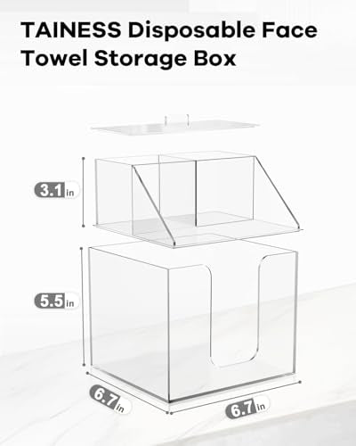 Acrylic Face Towel Holder | Double Layer Cosmetic Storage