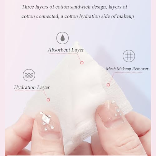 Cotton Makeup Remover Pads 222-Count Lint-Free