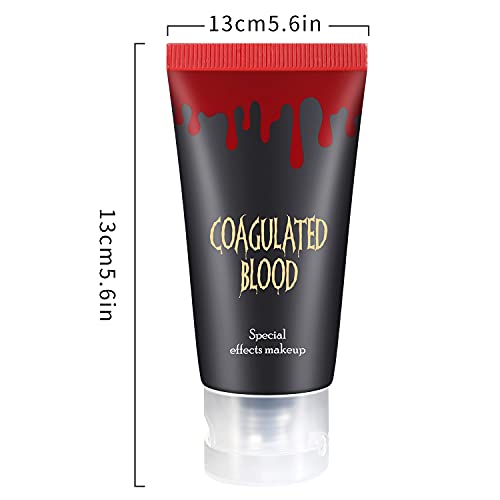 DE'LANCI Edible Fake Blood Gel, Realistic Sfx Fake Blood Kit, Washable for Clothes & Skin - 60g (2.12 Oz)