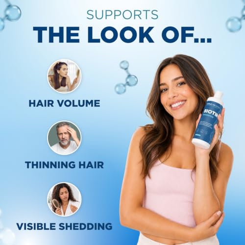 Maple Holistics Rosemary & Biotin Shampoo for Thinning Hair - Sandalwood 8 fl oz, vegan volumizing formula