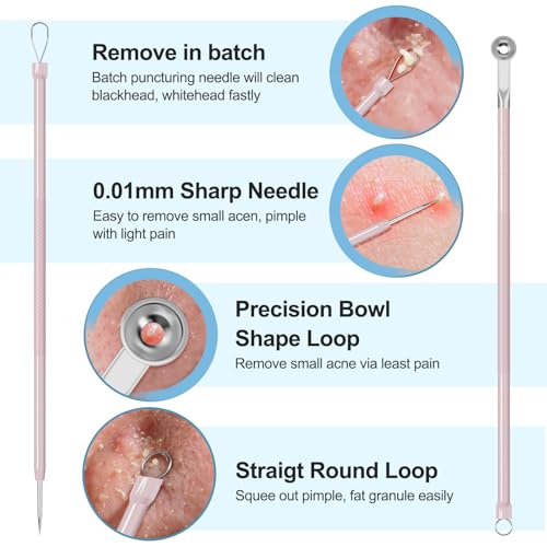 Pimple Popper Tool Kit - 9-Function Blackhead Remover (5 Piece)