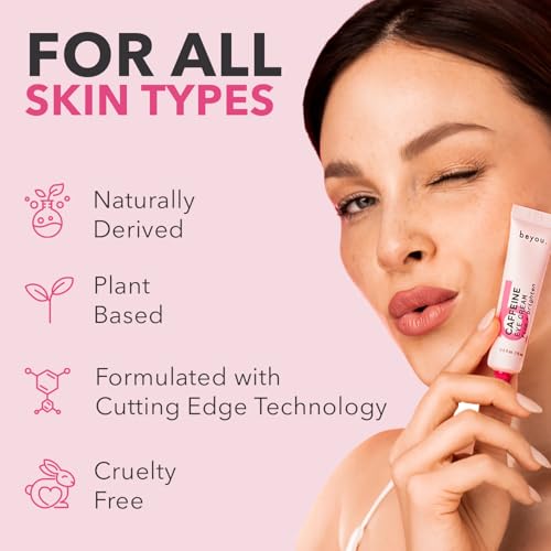 Beyou. Caffeine Eye Cream ? K-Beauty Clean Skin Care ? Anti-Aging Hydrating Under Eyes Cream with Caffeine and Hyaluronic Acid ? Reduces Puffiness, Dark Circles & Fine Lines ? Korean Skincare ? 0.5 oz