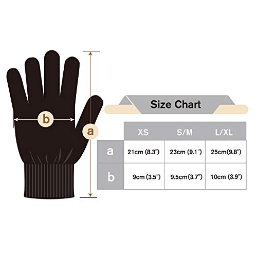 Evridwear Men's Touchscreen Cotton Moisturizing Gloves for Eczema - 6 Pairs