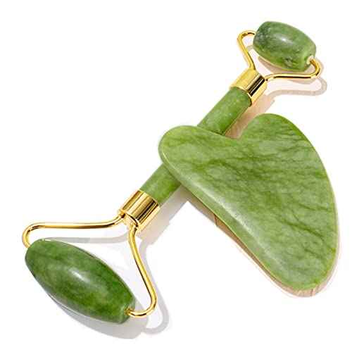 ROSELYNBOUTIQUE Gua Sha Facial Tools & Jade Roller Original Face Massager for Puffiness Wrinkless Skin Care Routine - Self Care Gift for Men Women