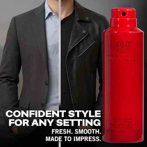 Perry Ellis 360¡Æ Red Body Spray for Men - Body Spray Cologne, EDT, All Over Men's & Boys Mist with Notes of Citrus, Spice & Exotic Woods Fragrance - 6 oz