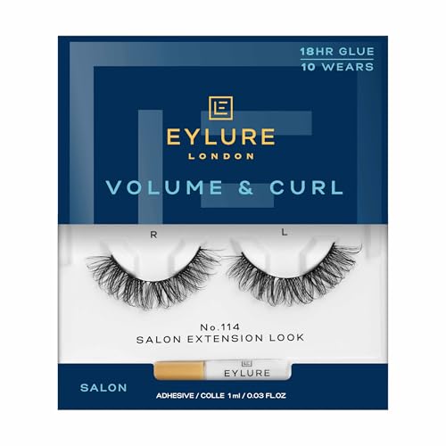 Eylure No. 114 Salon Extension False Eyelashes – Volume Curl