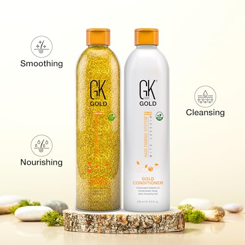 GK HAIR Gold Shampoo & Conditioner Set 8.5 Oz