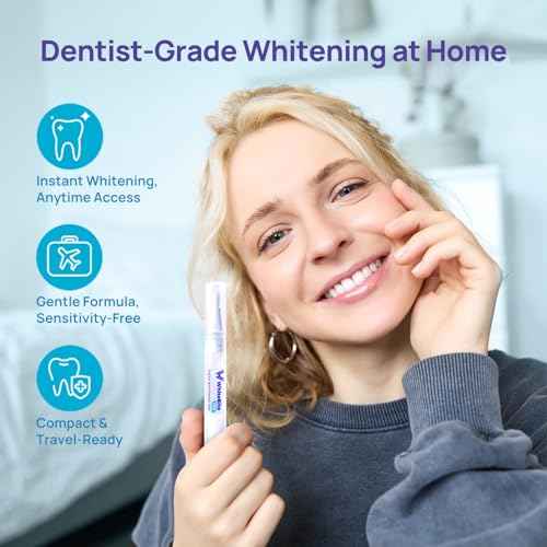 WhiteBite Pro Teeth Whitening Pens for Sensitive Teeth (4 Pens) ? 35% Carbamide Peroxide Gel, Desensitizing Gel ? Fast Whitening, Enamel-Safe, Travel-Friendly