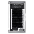 J Curl Lash Extensions 0.25mm 8mm Black Semi-Dull