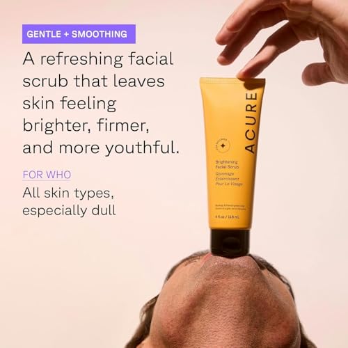 Acure Brightening Facial Scrub - 4 fl oz Exfoliating Face Wash