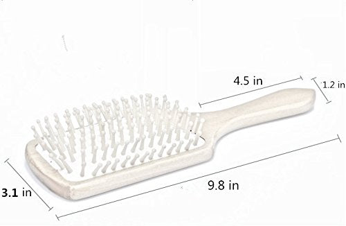 JYHY Keratin Oil Infused Wooden Brush - Natural Hair Detangler for Improved Growth, SPA Massager with Metal Pins