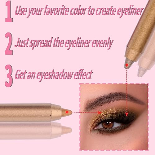 12-Color Eyeliner Pencil Set, Waterproof Eye Makeup
