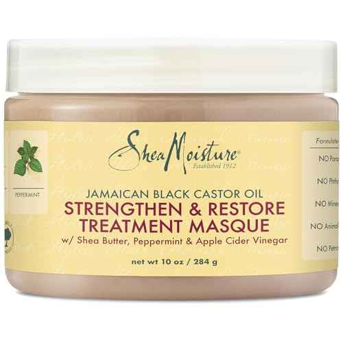 SheaMoisture Jamaican Black Castor Oil Treatment Masque ? Deep Conditioner Hair Treatment for Dry, Damaged Hair, 10 Oz