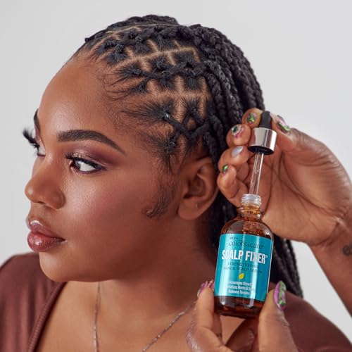 KISS COLORS & CARE Healthy Scalp Fixer Strengthening Hair & Scalp Serum, For Protective & Natural Styles, Encourages Growth, Revitalizes Roots & Scalp, Relieves Tension, 59mL (2 US fl. oz.)