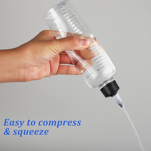 Hair Dye Applicator Bottles 2 Pcs 8.5oz with Graduated Scale