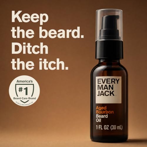 Every Man Jack Hydrating Beard Oil for Men - Aged Bourbon, 1oz