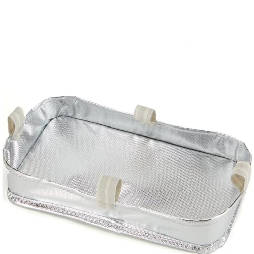 SoYoung Beauty Poche - Cosmetic Bag & Makeup Organizer for Travel, Three-Tiered, Linen/Cotton Exterior, Removable Tray, Machine Washable - Sand & Stone Beach Stripe