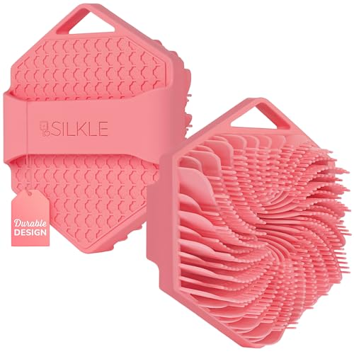 SILKLE Silicone Body Scrubber with Non-Slip Grip