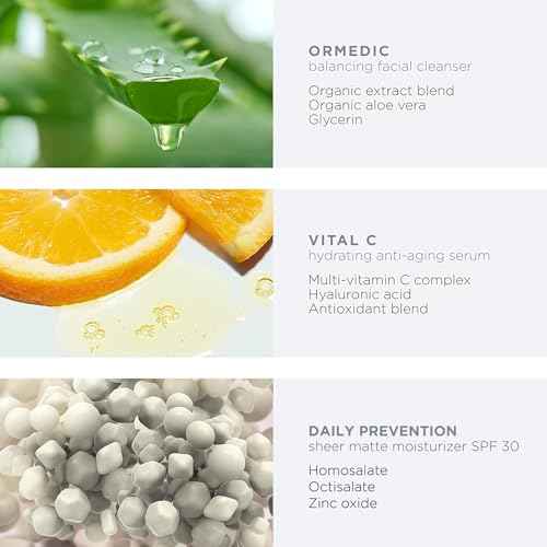 IMAGE Skincare, Ready Set Discover, 3-Piece Travel Ready Holiday Skin Care Gift Set, with Face Wash, Serum, and Moisturizer