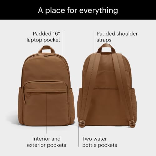 Away Featherlight Backpack in Amaro Brown — Lightweight 16" Laptop Travel Backpack