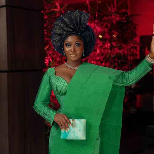 African Headpiece Nigerian Headwear,auto gele Nigerian Headwear,Headwraps for Woment,Monochrome Elastic Women's hat