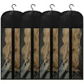 Jonley Extra Long Wig Storage Bags - 4 Pack with Hanger, 31.5in