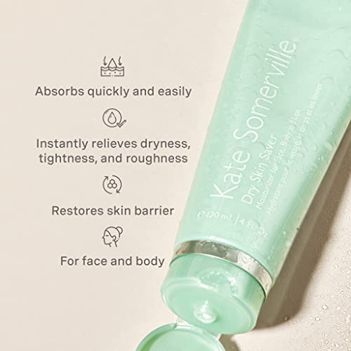 Kate Somerville Dry Skin Saver ? Eczema Therapy Cream, Soothing, Hydrating Face and Body Lotion for Sensitive Skin, 4 Fl Oz