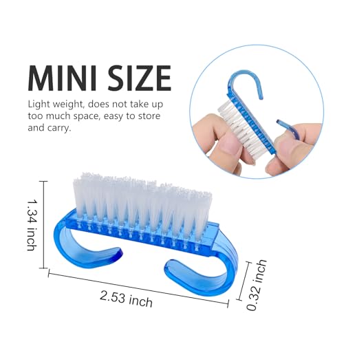 24 Pack Handle Grip Nail Brushes for Fingernails & Toes
