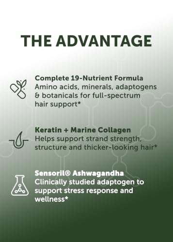 Hair Vitamins for Men with Biotin & Marine Collagen - 90 Capsules