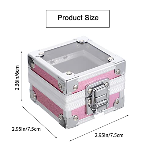 LXIANGN Aluminium Nail Drill Bit Holder Storage Box, 25 Holes Nail Drill Grinding Bit Stand Display Case Efile Nail Bits Organizers Container For Nail Art (pink)